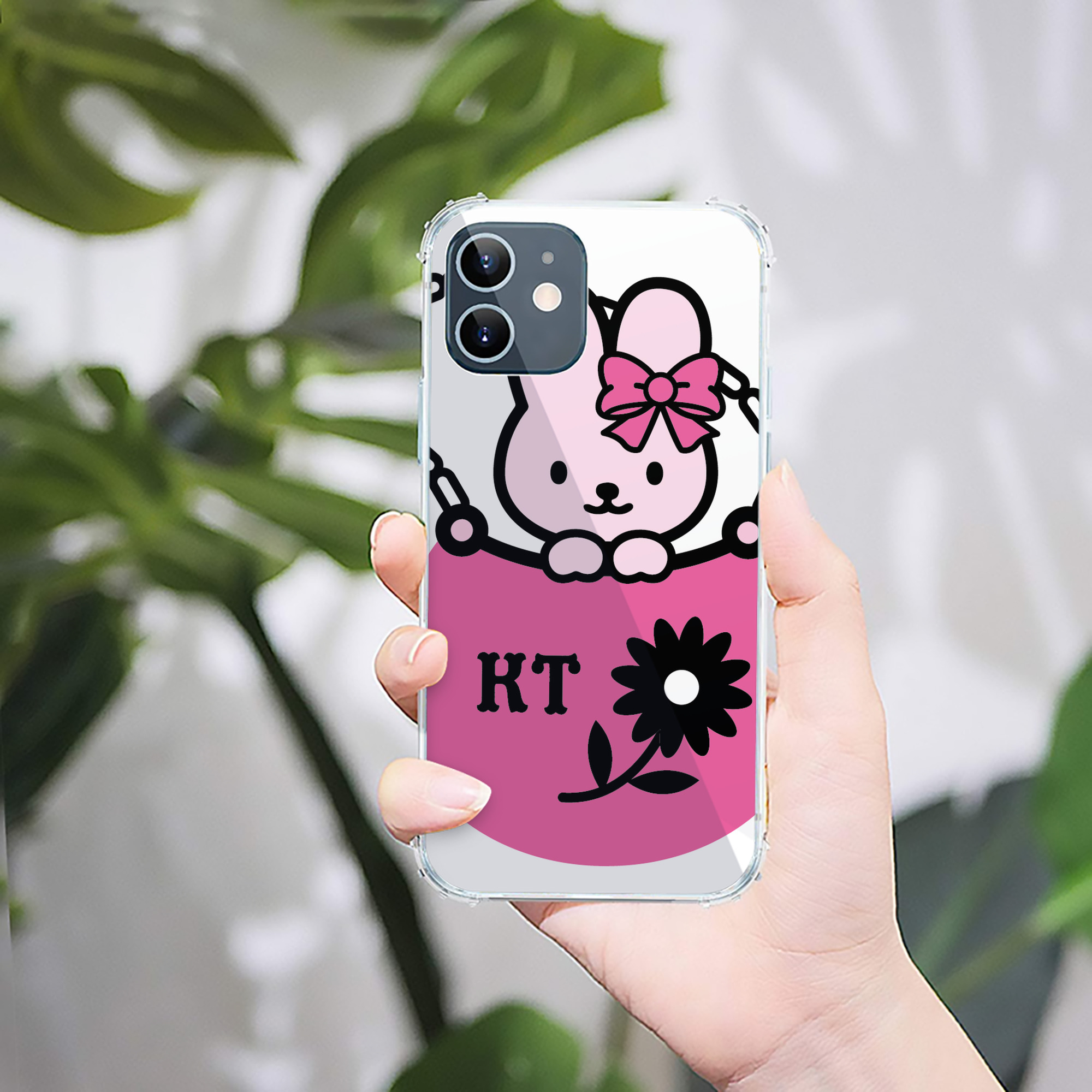 （画像用） Hello Kitty ハローキティ 【iPhone 12シリーズ対応】透明スマホケース（クリアソフトケース）